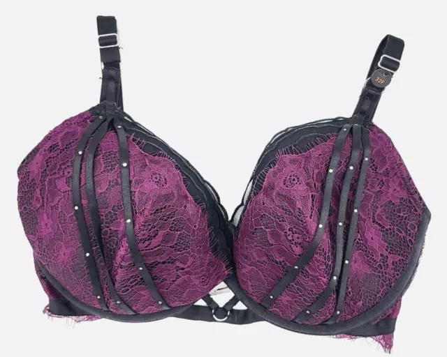 Ann Summers Sexy Lace 2 Black plunge bra size 32E EU70F Free post