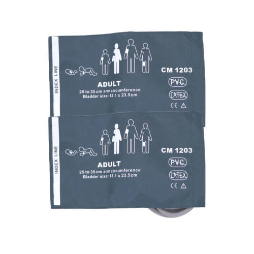 Reusable Adult NIBP Cuff Double tube Blood Pressure monitor cuff Bag of 2