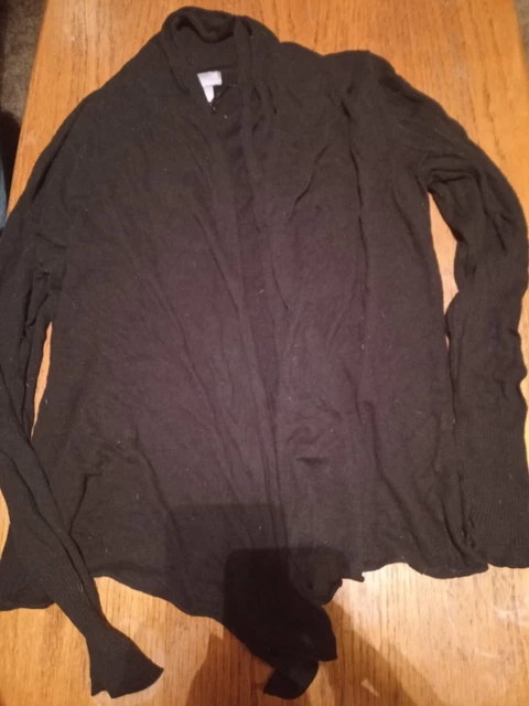 Jcp Women’s Front Open Cardigan navy blue sz XL LONG SLEEVE Wool Blend LIGHT