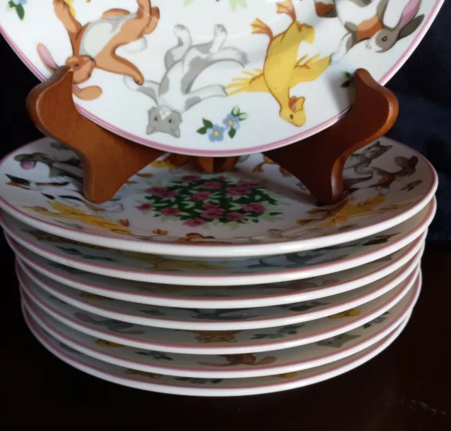 Tiffany Playground 1992 Tiffany & Co. - 7" Plate Cats,Ducks & Bunnies 3