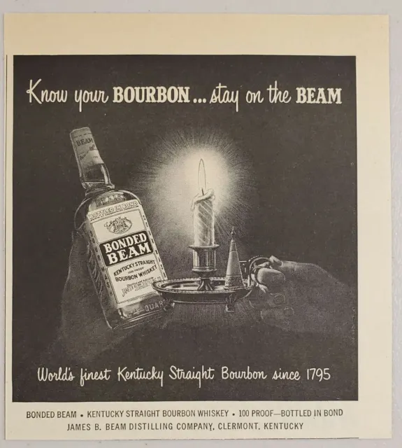 1951 PRINT AD Jim Beam Bonded Kentucky Straight Bourbon Whiskey ...