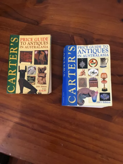 CARTERS price guide to Antiques Australasia POCKET BOOK  2001 & 2003 mini