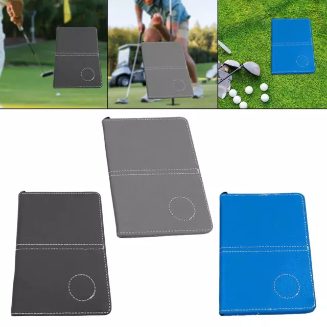 Golf Scorecard Halter Golf Score Clip PU Wasserdicht Yardage Buch Abdeckung Golf