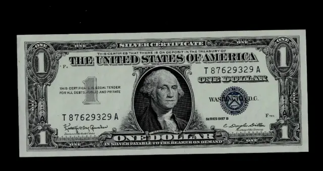 U.s.a (1 ) Bank Note Silver Certificate 1 Dollar  1957 B Uncirculated