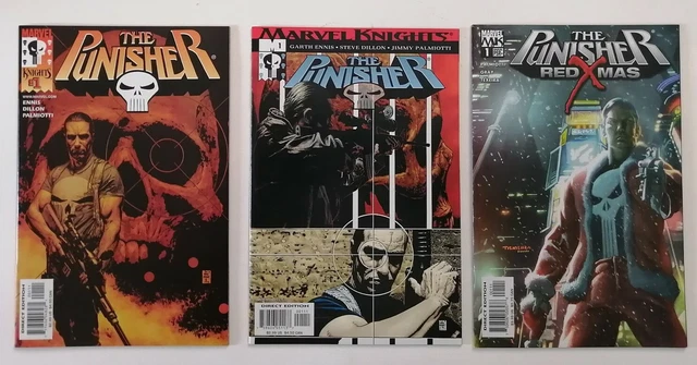 Marvel Knights. The Punisher. Lot Of 3. Vol. 3, #1. Vol. 4, #1 & Red Xmas. #1.