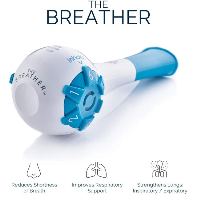 BREATHER Natural Breathing Exerciser Trainer for Drug-Free Respiratory Therapy