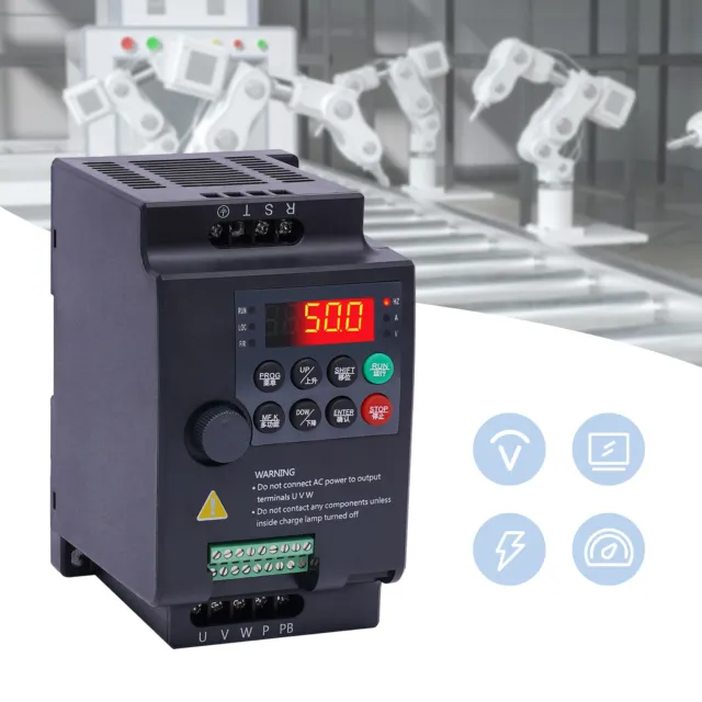 Frequenzumrichter VSD VFD-Drehzahlregler 3-Phasen Wechselstrommotor 230V 0.75kW 3