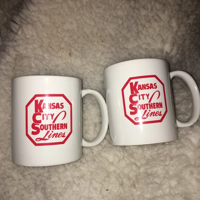 2 Collectable Ceramic Kansas City Southern Lines Coffee Mug 1C