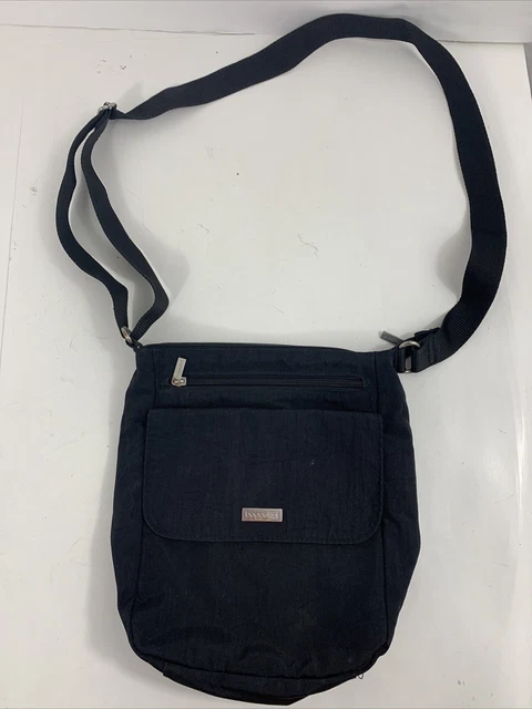 Baggallini Crossbody Bag Travel  Purse Medium Black Nylon Adjustable Strap GUC