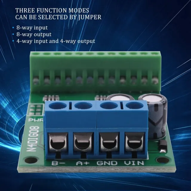 8Ch Input/Output Digital Switch TTL LvTTL CMOS RS485 IO Control Module Modb Q5V8 3