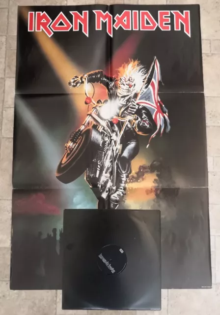 Iron Maiden - Infinite Dreams 1989 12" Vinyl Single  Autographed + Poster