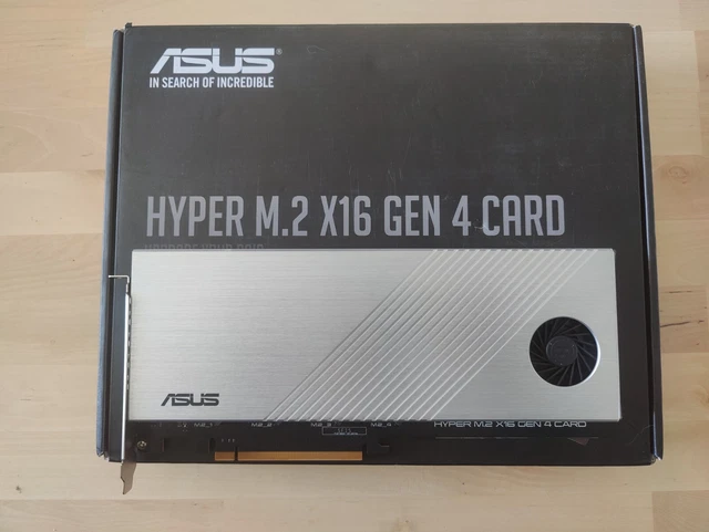 ASUS Hyper M.2 X16 PCIe 3.0 X4 Carte D'extension V2 Prend En Charge 4 NVMe M .2 (2242/2260/2280/22110) Jusqu'à 128 Gbps Pour Intel VROC Et AMD Ryzen Threadripper NVMe Raid