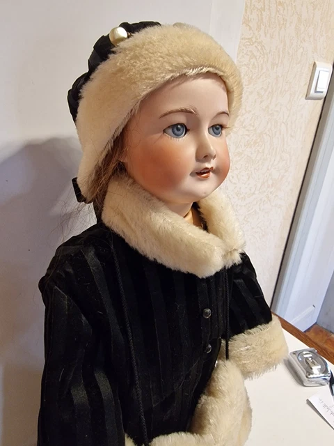 ancienne poupée Unis France 60 Garçon Yeux Sulfure Dormant Costume Traditionel