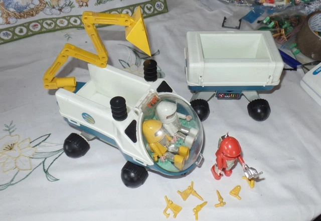 PLAYMOBIL - PLAYMOSPACE n° 3559 - voiture remorque de l'espace de 1982