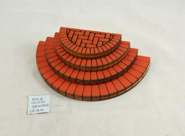 PAVER / BRICK STEPS sm-md-lg-xl -  miniature 1:12 scale USA  4pcs set