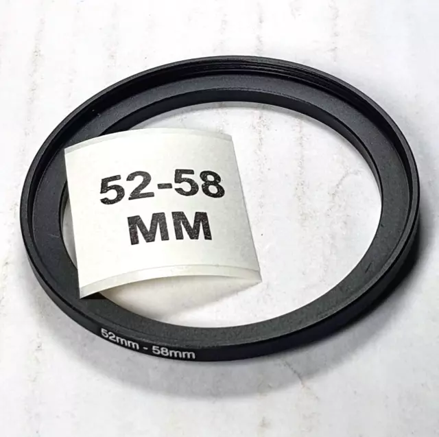 52-58mm Step-Down Lens Filter Converter Adapter Ring 52mm-58mm Metal E52 to E58