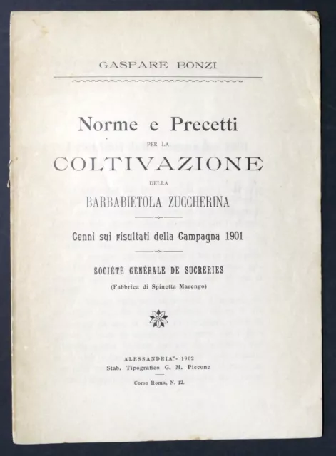 Norme e precetti per la coltivazione della Barbabietola Zuccherina - ed. 1902