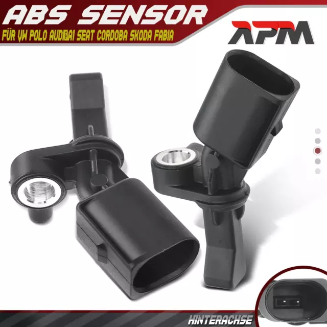 2x ABS Sensor Hinten Links Rechts für VW Polo Audi A1 Seat Cordoba Skoda Fabia