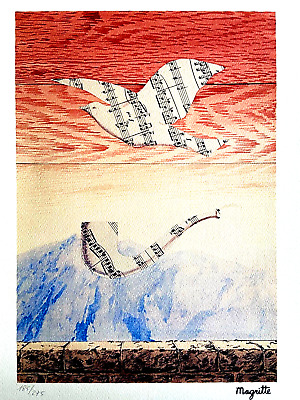 René Magritte Litografía 1986 (Salvador Dalí Masson Max Ernst Arp De Chirico)