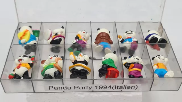 Ferrero Kinder Ü-Ei Sammler Figuren / Panda Party 1994 / Kompletter Satz Box