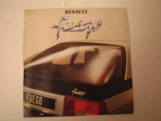Catalogue Renault Fuego Annee Modele 1980