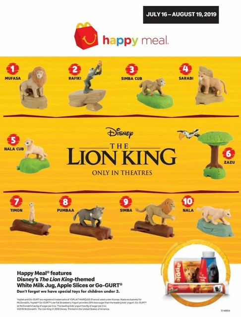 JOUET MCDONALD S HAPPY Meal 2019 Le Roi Lion En vrac utilise Rafiki Sarabi Pumbaa EUR 1 15 PicClick FR