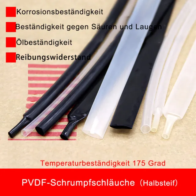 PVDF Schrumpfschlauch Hochtemperatur und ölbeständig 2:1 verhältnis Φ0.8~Φ25.4mm