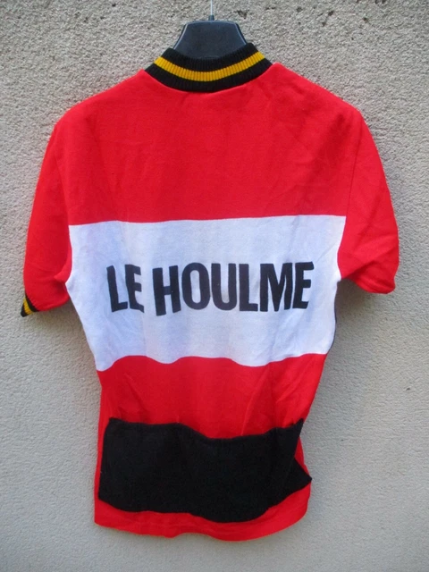 Maillot cycliste LE MELLEC PEUGEOT damier VANNES shirt cycling jersey