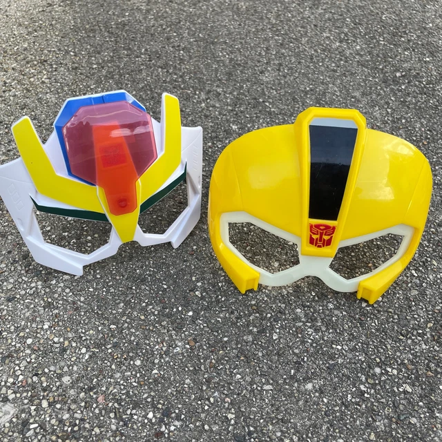 2-Transformers Kid's Plastic Face Mask Glasses Bumblebee & McDonalds 2016