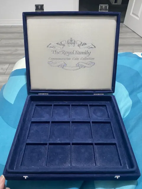 The Royal Family Commemorative Coin Collection Box 12 Holes Empty