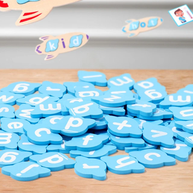Alphabet-Rätsel Lernen Von Alphabetwörtern Puzzle-Spielzeug Hölzern