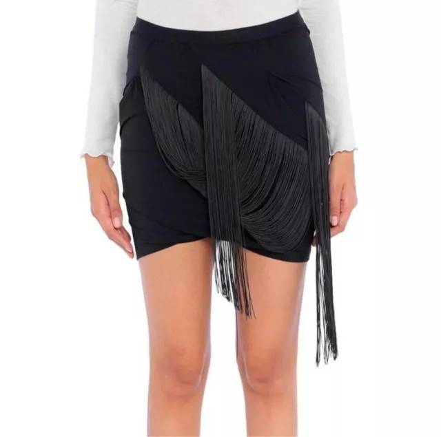 RICK OWENS SS2019 Babel Runway Rubber Fringe Shorts Buds 44 / 8 / M