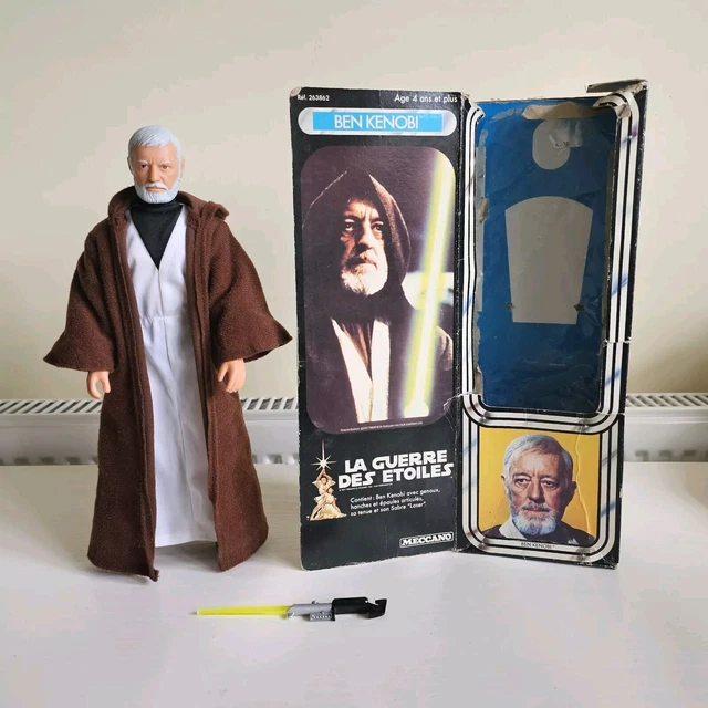 FIGURINE VINTAGE STAR Wars Meccano Ben Kenobi 12 pouces avec boite - 100% originale EUR 232,19 