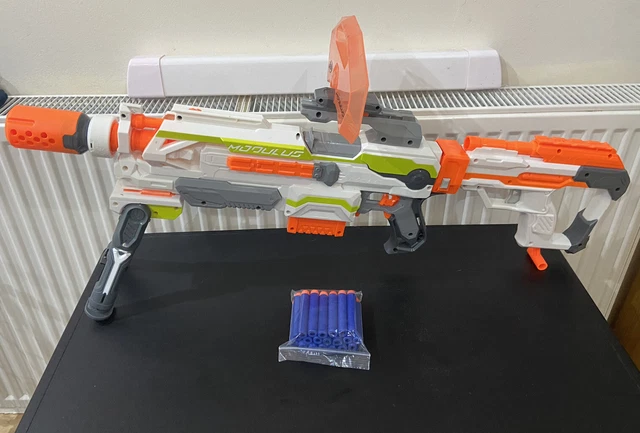 Nerf Modulus ECS 10 + Attachments,Darts, Stock Bundle