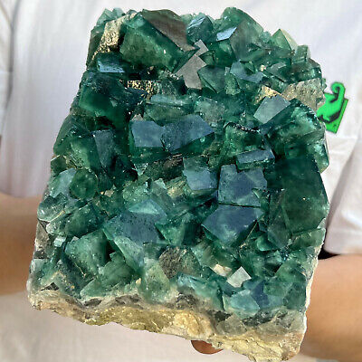 5.89LB natural super beautiful green fluorite crystal ore standard sample ZS682