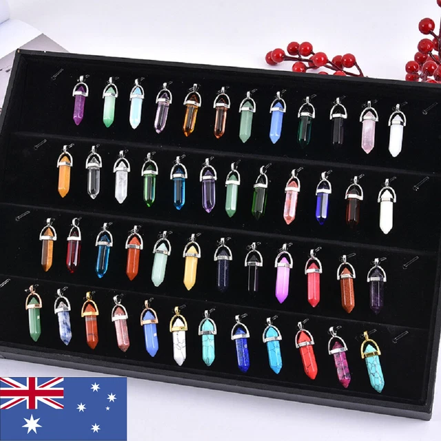 Natural Crystal Quartz Point Hexagonal Healing Pendant Chakra Necklace Gemstone