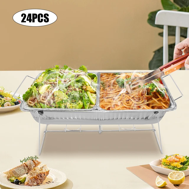 24pc Wire Chafing Dish Stand Full Size Buffet Dish Warmer Rack Chafing Wire Rack