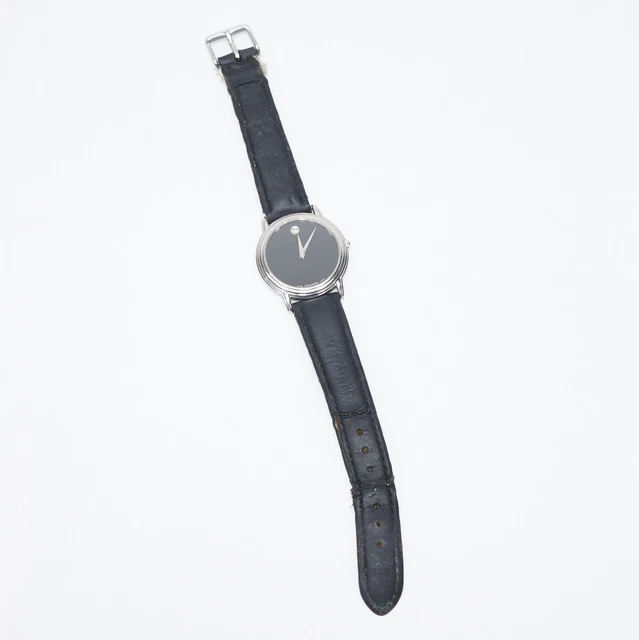 Orologio da uomo Movado Museum Classico con cinturino in pelle (84 E4 9890) - LEGGERE!