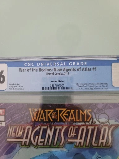 New Agents Of Atlas War Of The Realms #1 Cgc 9.6 Marvel Comics 1:50 Variant 3