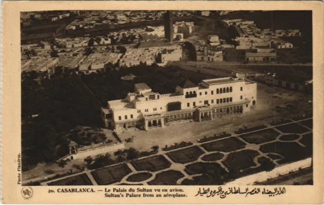 CPA AK CASABLANCA palais du Sultan vu en avion MAROC (23766)