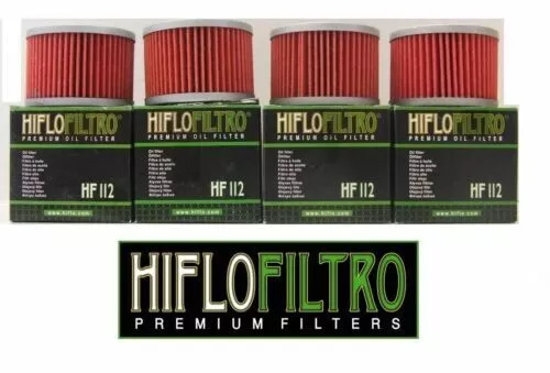 4 Pack HiFlo HF112 Oil Filters Kawasaki KLX 110 140 250 300 450 KL 250 KX 450
