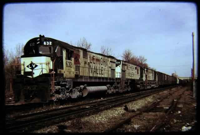 Duplicate Railroad Slide DSLD LV 632 ALCO C628 w/ 3 C628's Allentown PA 3/11/74