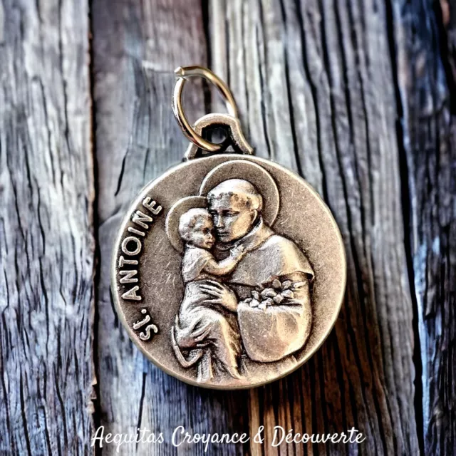 Médaille Saint Antoine Qualité+ 15Mmø / St Anthony Medal Pendant Quality + 15Mmø
