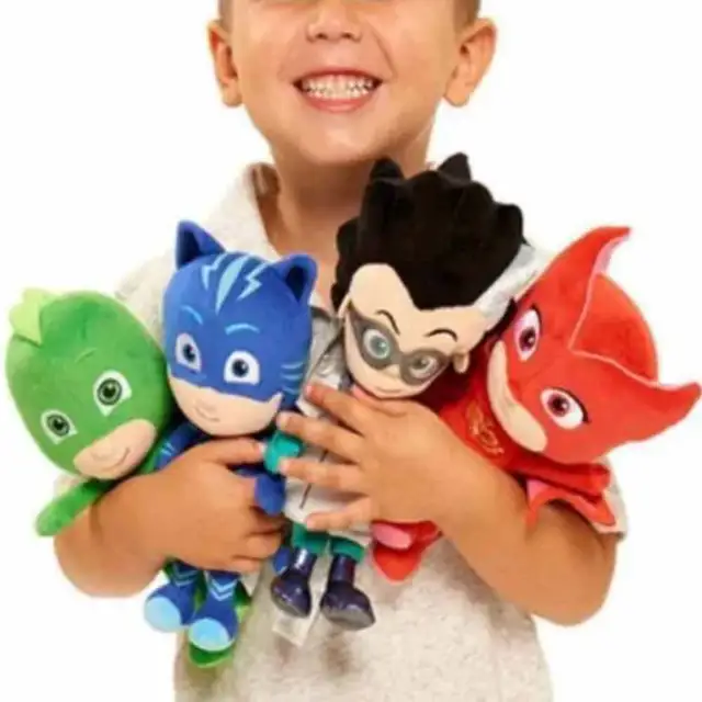 4Pcs PJ Masks Gekko Catboy Owlette Romeo Stuffed Plush Doll Toys Kids Gift New