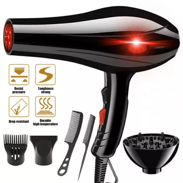 2200W Professional Style Hair Dryer Nozzle Concentrator Blower Pro Salon comb