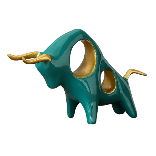 OFFICE RESIN STATUE Desktop Bull Sculpture New Year Durable Home Decor