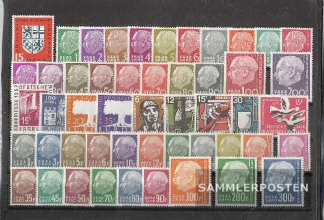 Saarland postfrisch 1957 kompletter Jahrgang in sauberer Erhaltung