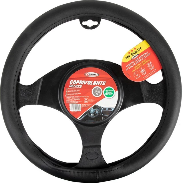 Couvre Volant Universel Bottari 16344 - Simili Cuir, Taille 39-41cm - Gris - Antidérapant