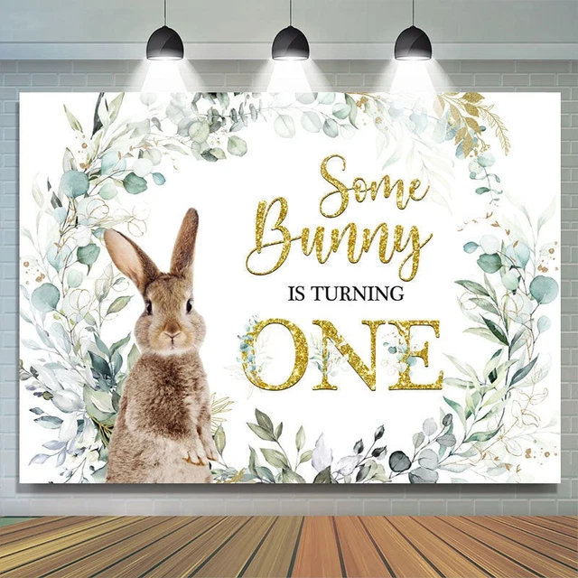 GREEN PLANT SOME Bunny Is Turning One Birthday Backdrop $36.00 ...