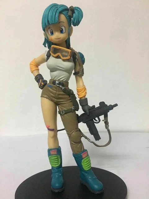 NEW ANIME JUVENILE Bulma Submachine gun Standing posture PVC Figure No ...